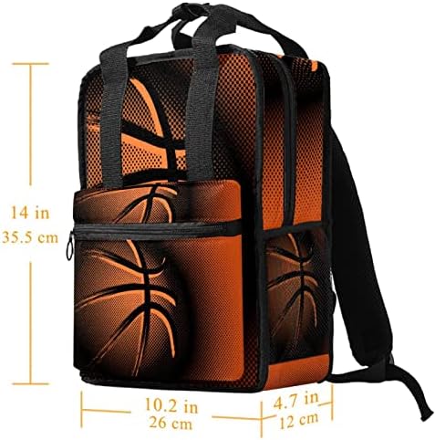 Tbouobt putni ruksak lagan laptop ležerni ruksak za žene muškarci, morden uzorak košarka