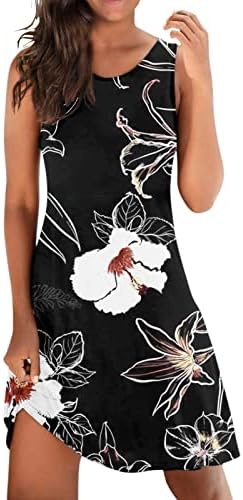 Ženska haljina za cvijeće 2023 3D cvjetne grafičke bez rukava Sidi haljine Ljeto Tanak High Squik linijski sandress