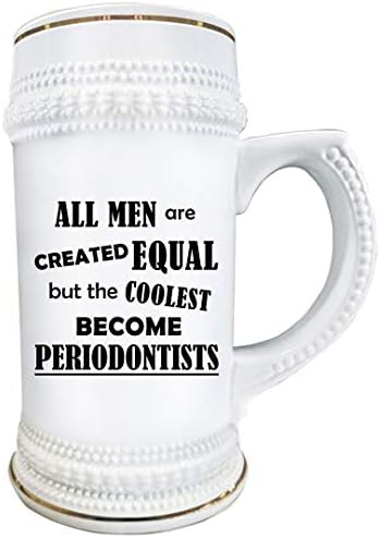 Pokloni za muške parodontolontsko pivo Stein MUG 22oz Bijela keramička posuđa - Parodontalna stomatologija PeriodOntics Cum Expert