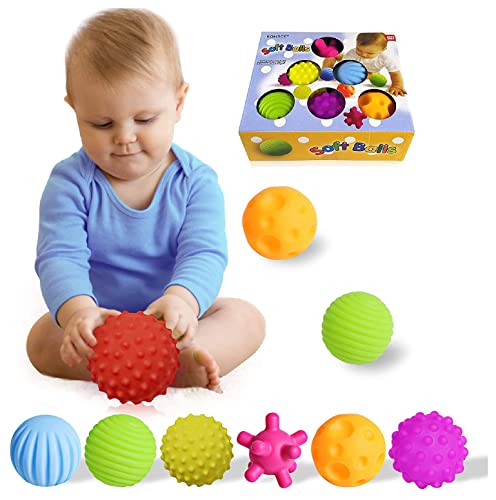 Senzorna lopta za bebe 6 do 12 mjeseci, babde za dijete 1-3 Masažni stres Reljef, teksturirana kornjačka igračka Poklon setovi, 12