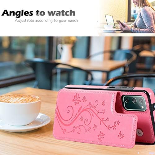 Harsel Embossed Flower Butterfly Pattern Stand Feature Magnetic PU Leather Back Slim Wallet Case Shockproof zaštitni poklopac sa slotovima