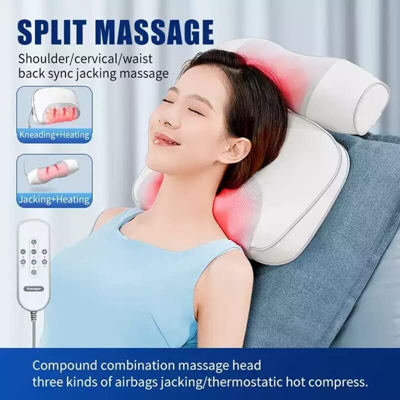 2 u 1 toplotno električni vrat ramena shiatsu mijesam puni karoserijski bodžni grlića zdravlja masaža jastuk za daljinsko upravljanje