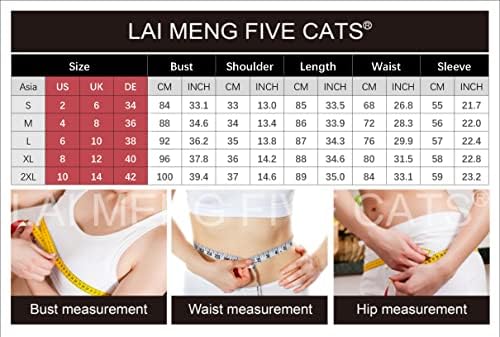 Lai Meng Five mačke Žene okrugle / V izrez Cvjetni print Casual Swing Mini haljina