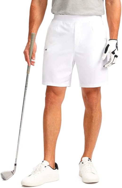 Viodia Muška 7 golf kratke hlače sa 5 džepova elastične struke suhog fit Stretch kratke hlače za muškarce planinarenje casual atletika