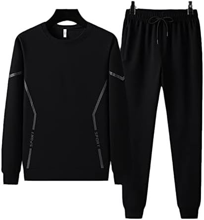 Ležerni jesenski muški osnovno trenerke crno prekrivena jakna + hlače teretana muške odjeće jogger trčanje