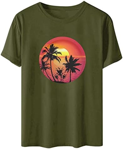 Sunset Beach shirts za žene na plaži Palm Thirt Funny ljetni havajske za odmor T-majice Poklon za teen djevojke