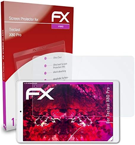 atFoliX zaštitni Film od plastičnog stakla kompatibilan sa zaštitom od stakla Teclast X80 Pro, 9h Hybrid-Glass FX stakleni zaštitnik