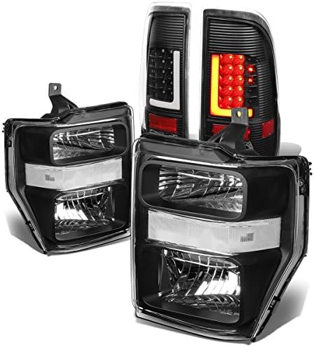 Kompatibilno sa Ford Super Duty 2nd Gen crnim kućištem Clear Corner far + crno prozirno sočivo 3D LED zadnje svjetlo