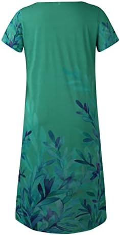 Ženske jesenske haljine pamučni print lanene grafite rukav duga haljina tiskane kontrast maxi haljine za odmor