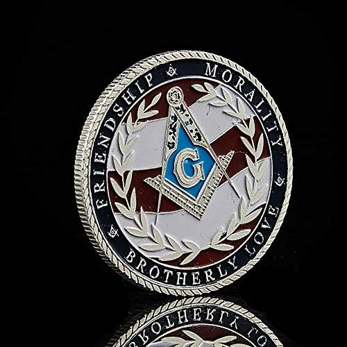 USA masonski Freemasonry Brotherstvo prijateljstvo Moral veteran okrugli dvostruki komemorativni novčić