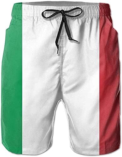 Italijanska zastava Ispis Muška ljetna plivanja Kratki casual ploče Shorts Kupaći kostimi plivaju trup bijele boje