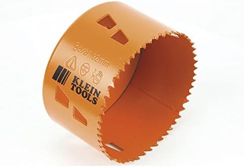 Klein Tools 31958 Bi-metalna testera za rupe, 3 5/8-inčna Čelična testera za sečenje sa više tačaka poluge