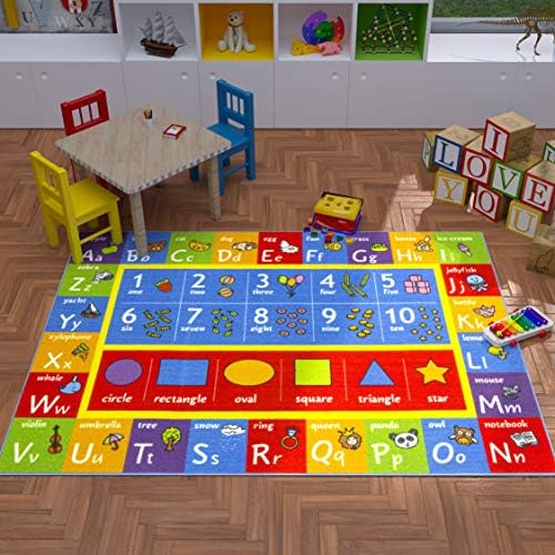 KC CUBS ABC Abeceda, brojevi i oblici edukativno učenje & zabavni prostor za igru Neklizajući dječak & djevojčica djeca ćilim tepih
