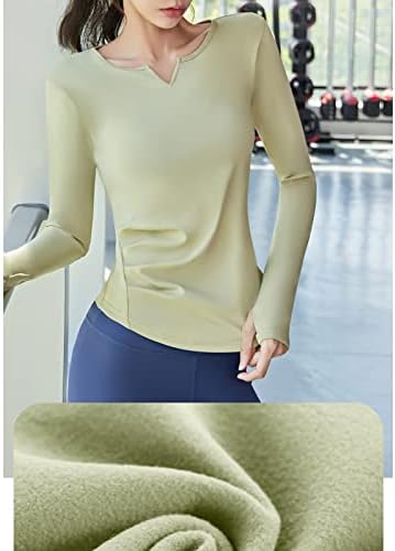 Ženska odjeća moda V izrez Track teretana dupe tanka tunika Vrh kamisole Tee Jesen ljetni majica dugih rukava za Lady C0