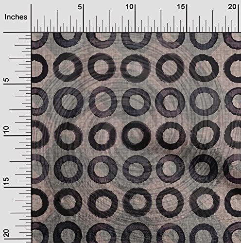 oneOone poliester Spandex Crna tkanina krug haljine Materijal tkanina Print tkanina po dvorištu širine 56 inča