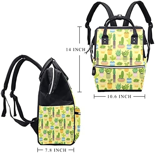 Kaktus utted biljke zelene žute torbe za ruksak ruksak za bebe nazivne torbe za promjenu multi funkcije Veliki kapacitet putnička