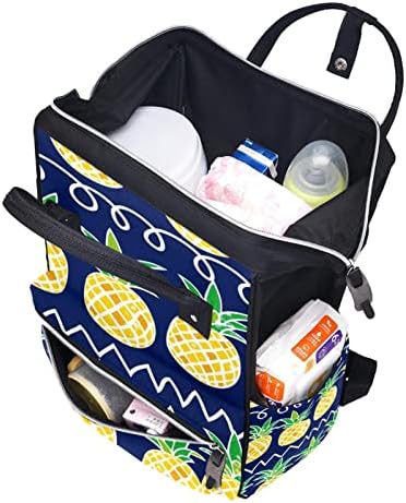 Guerotkr putni ruksak, torba za pelene, ruksak pelena, narančasti voćni ananas trake uzorak