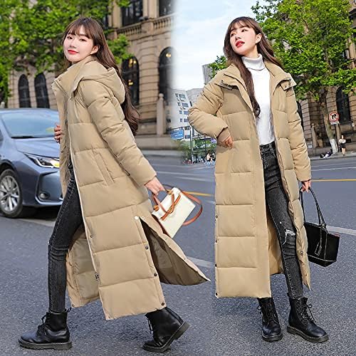 SINZELIMIN zimski kaputi za žene sa kapuljačom Maxi Overcoat modni prevelizirani gornji odjeća toplo podstavljene alternativne vrhove