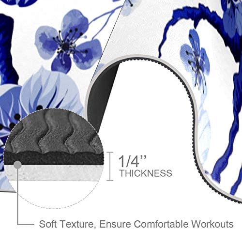 Siebzeh plava cvjetna kineska boja s tintom Plum Premium Thick Yoga Mat Eco Friendly gumeni Health&fitnes neklizajuća prostirka za
