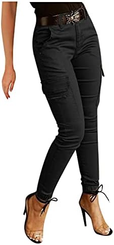 Pashy crna tegopasti hlače sa džepom klasične mršave pantalone - bez podudaranja pojasa