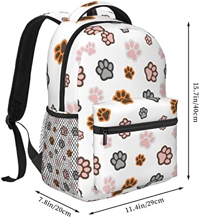 Rosirode Slatke šape za pse Ispise ruksake Slatka laptop knjigovodstvena torba Računarska torba Pješačenje Pješačenje za žene za žene