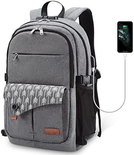 Lekesky laptop ruksak 15,6 inča sa USB punjenjem PORT PORET ruksak vodootporan lagani stilski ruksak ruksak na kolut-krađa ruksak