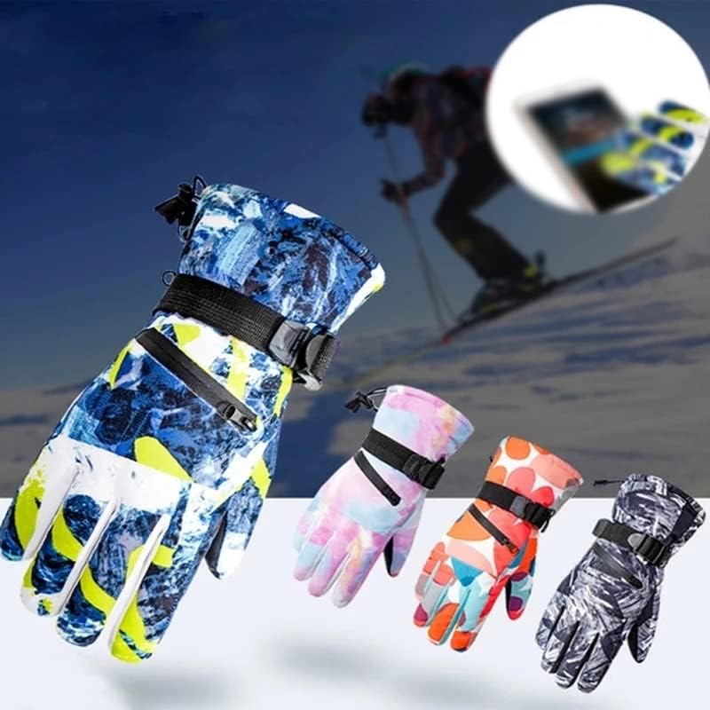 ZJHYXYH zimske rukavice za skijanje na snoubordu kožni Neklizajući dodirni ekran vodootporni motocikl