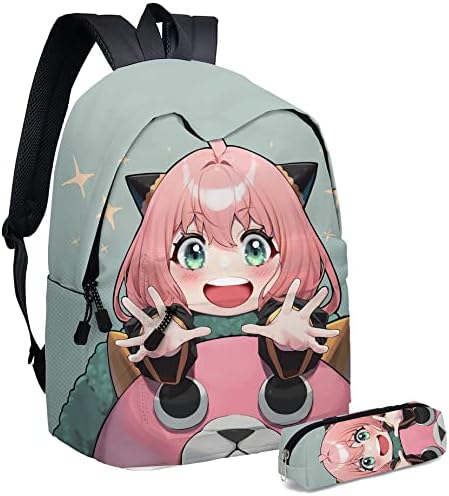 Xixisa 16 Spy X porodični ruksak sa futrolom, Anya Forger Anime Dnevni paketi za laptop