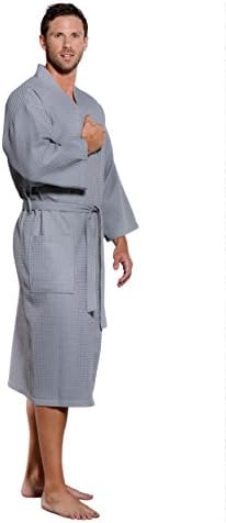 Turquaz lagana lagana dugačak vafle kimono spa ogrtač za muškarce