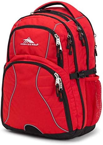 Visoki Sierra zagrijavajući ruksak za laptop, Crimson / Crna, jedna veličina
