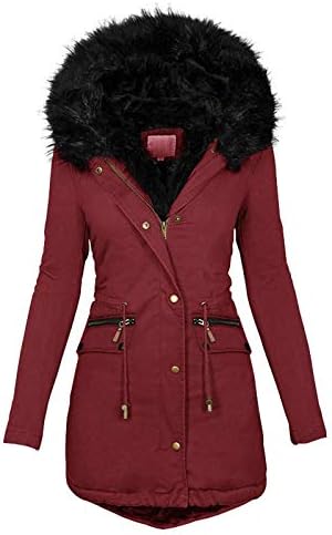 Zimski kaputi za žene prevelizirani kaputinski kaput plus veličina debela runa obložena jakna FAUX krzneni kaput puffer niz gornju