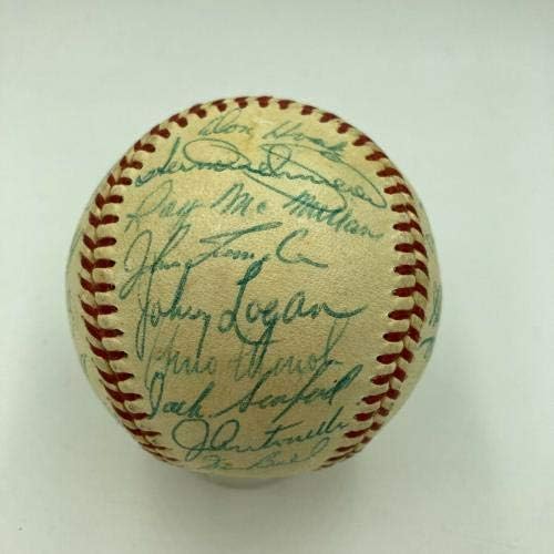 1957. NL All Star tim potpisao bejzbol Hank Aaron Gil Hodges Stan Musial JSA COA - AUTOGREMENA BASEBALLS