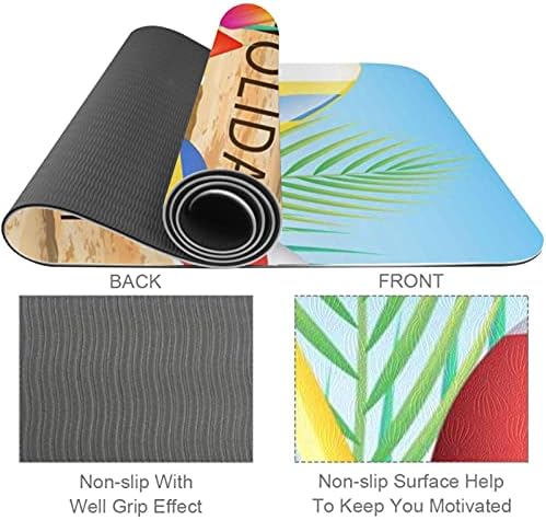 Ndkmehfoj summer beach Elements Folding gimnastika Mat Yoga Mat Pad Non-Slip izgubiti težinu Vodootporan Sport Mat Vježba & nbsp;za
