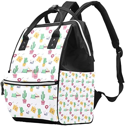 Crtani Alpacas, kaktus postrojenje JPG ruksak za torbu sa promjenom torbi za dječje djevojke Djevojke mama torba