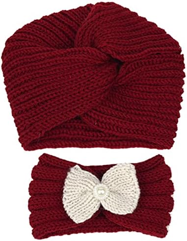 Majka šešir za bebe Girls Sports Fan Beanies Traka za glavu Mekana topla zimska set Ženska bejzbol kapa Denim