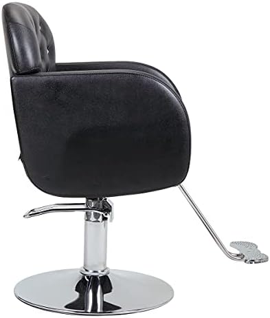 Berberska stolica PVC koža sa dijamantskom frizerskom stolicom Hidraulična Lifting stolica za kozmetički Salon Crna
