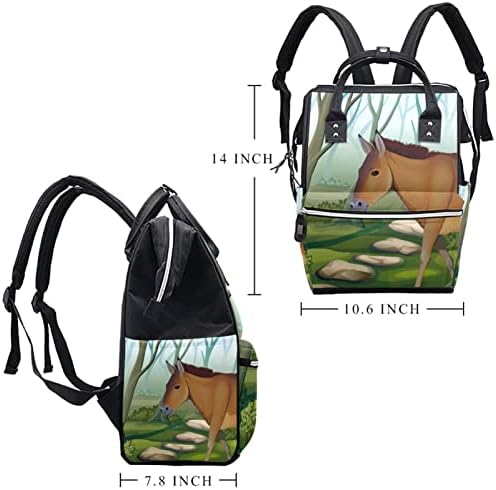 Konj u džungli šumske maglovičke torbe ruksak za bebe nazivne torbe za promjenu multi funkcije Veliki kapacitet putne torba