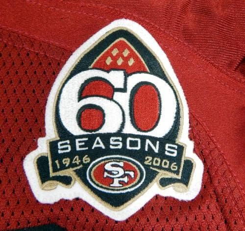 2006 San Francisco 49ers 92 Igra izdana Crveni dres 60th Seaon Patch 48 DP30908 - Neincign NFL igra rabljeni dresovi