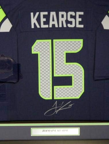 Seattle Seahawks Jermaine Kearse AUTOGREMENT Framed Blue Nike Jersey MCS Holo Stock 107764 - AUTOGREMENT NFL dresovi