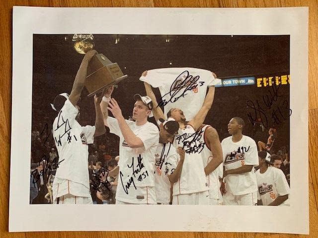 Syracuse košarka 12x16 Team fotografija potpisao GMAC + HAKIM + FRTH + Ostalo + Coa + Bonus - Košarke sa autogramima