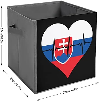 Ljubav Slovačka Skladišna kamena za odlaganje otpadne kante za skladištenje Osnove sklopive kockice za pohranu tkanine Organizator