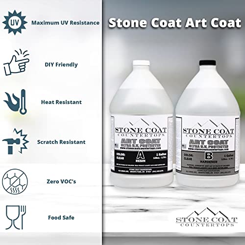 Stone Coat Countertops Art Coat Resin-epoksidna Formula sa nultim VOC-ima, produženim radnim vremenom i U. v otpornošću na boje za